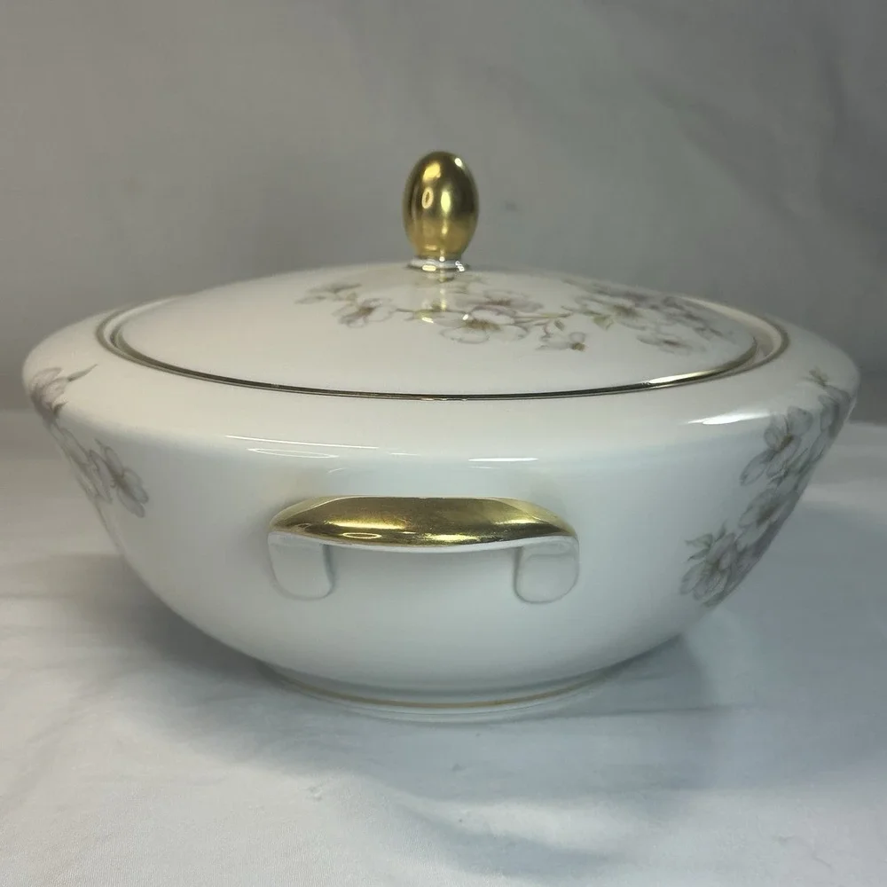 Tirschenreuth Bavaria Dogwood Round Covered Vegetable Tureen‎ Pasco 1147 Germany